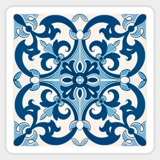 Azulejo Fleur De Lis Style Pattern Sticker